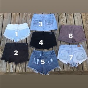 denim shorts